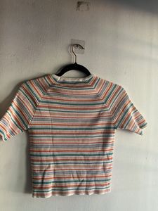 Striped Ribbed Knit Top
