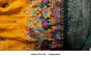 Elegant Yellow Printed joint sandha saree