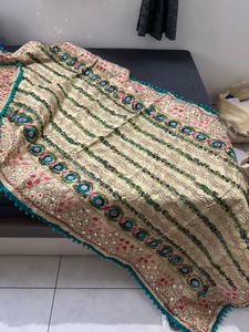 Embroidered Dupatta with Mirror Work