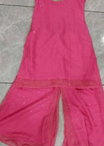Elegant Pink Kurta Palazzo Set