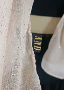 AND By Anita Dongre Pink Metallic Shimmer Scarf