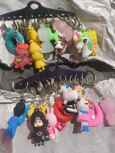Cute Cartoon Character Keychains Set