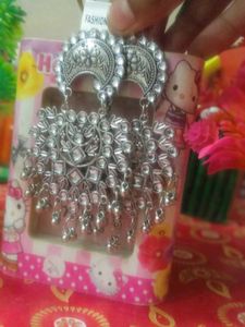 Oxidized Silver Treding Earings....
