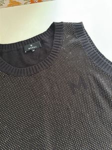 Sparkly Black Knit Vest Top