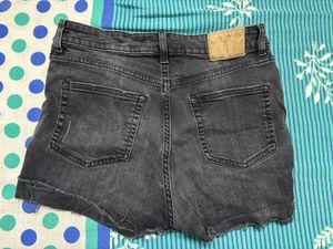 Denim High-Waisted Shorts