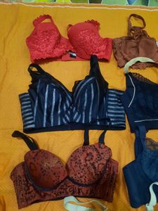 Lace &amp; Striped Bras Bundle