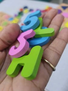Number Flash card + Wooden Alphabet,puzzle