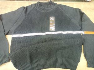 Stylish Navy Black Knit Sweater