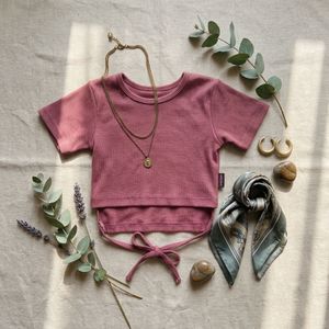 Chic Ribbed Pink Top