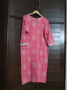 Pink Printed Kurta Set with Dupatta