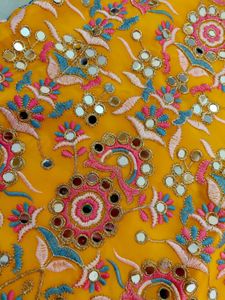 Yellow Embroidered Kurta Set with Sharara