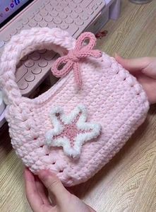 Handmade Crochet Pink Mini Bag