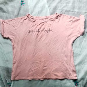 Pink Oversized Graphic Top
