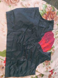 Elegant Black Embroidered Organza Saree