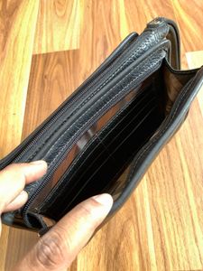 Samsonite Black Leather Clutch Bag