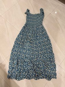 Charming Floral Print Midi Dress