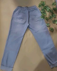 Women Reqular Fit Blue Cotton Blend Denim Jeans