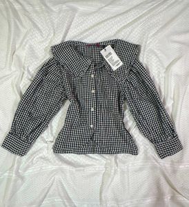 Cute Checks Ruffles Top