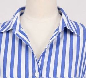 Blue &amp; White Striped Button-Up Shirt