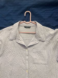 Textured Button-Up Shirt