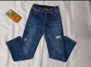Stylish Blue Ripped Jeans
