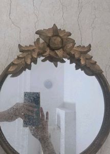 Ornate Gold Finish Wall Mirror or Tray