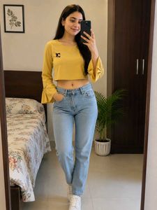 Yellow Bell Sleeve Top