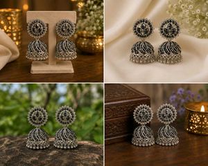 Peacock Jhumka Earrings
