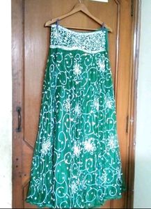 New Heavy Sequence Green Lehnga Set