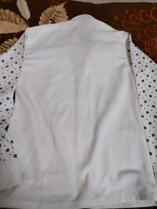 Stylish White Printed Sleeve Shirt