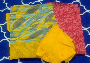 2  --Vibrant Yellow Saree with Bl
