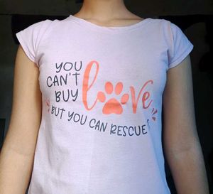 Rescue Dog Paw Print T-Shirt