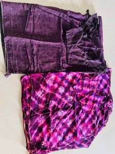 Elegant Purple and brown combo saree
