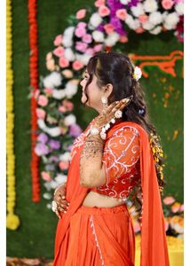 Vibrant Orange Lehenga Choli Set