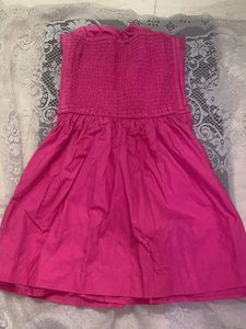 Hot Pink Tube a-line Dress (size- S)