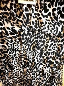 Stylish Leopard Print Tiered top and beige pantset