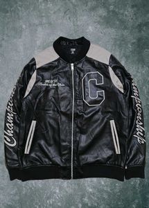 FSBN Faux Leather Varsity Jacket