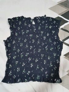 Floral Smocked Sleeveless Top