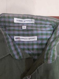 ARROW Shirt for men. Olive green S