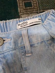 Zudio Light Wash Loose Straight Jeans