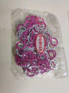 Sparkling Decorative Charm Rings (Red/Pink)