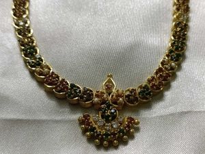 22kt Gold Plated Necklace with Colorful Stones