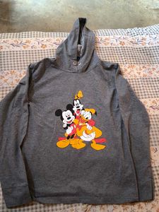 Grey Mickey Mouse Graphic Hoodie