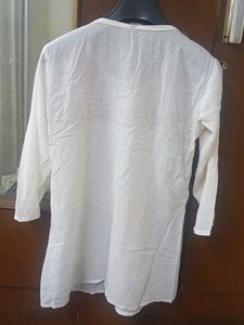 Embroidered White Kurta