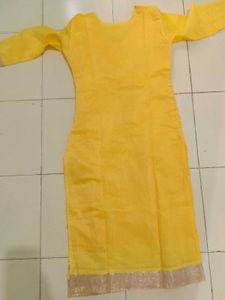 Yellow Kurta with Embellishments