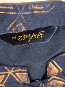Black Designer Kurta with Golden Print Coty Style