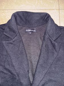 Sleeveless Black Blazer Vest