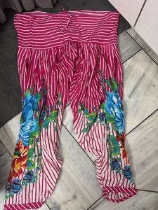 Boho Floral Striped Harem Pants (any1)