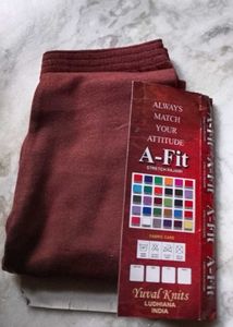 Brand New woollen STRETCH Maroon pajami
