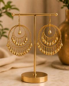 Boho Hoop Earrings with Dangle Charms